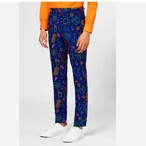 OppoSuits Men's Doodle Dude Pants Waist 34"